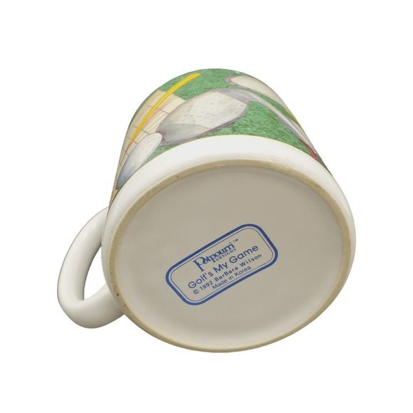 VTG Golf Themed Coffee Mugs Cup‎ 1992 Potpourri Golf's My Game Blue Inside - Picture 6 of 6